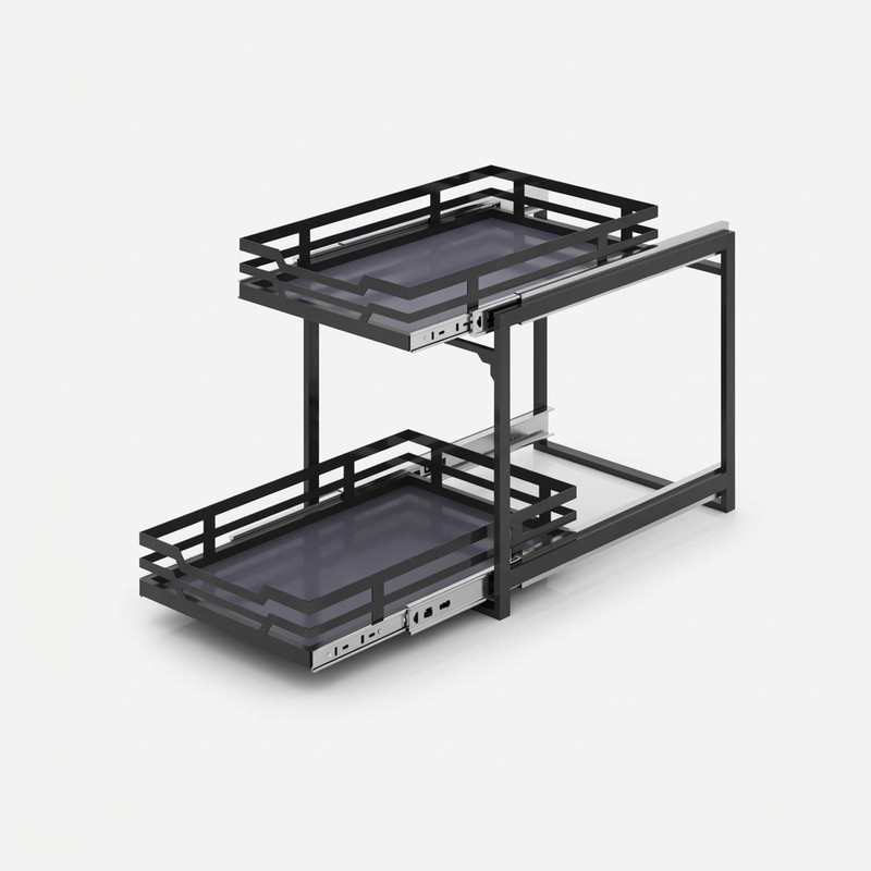 سبد نظم‌دهنده داخل کابینت مدل آوات دو طبقه یونیت 40