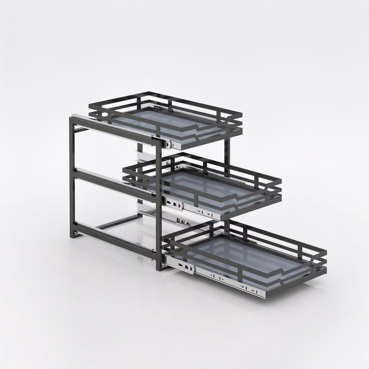 سبد نظمدهنده داخل کابینت مدل آوات سهطبقه